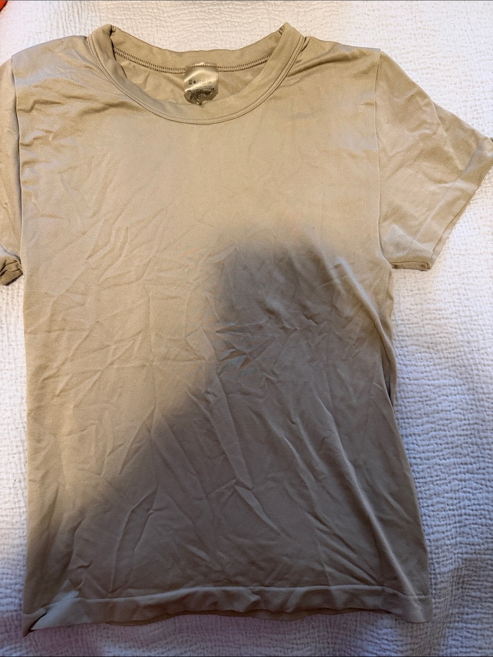 Sunday Best seamless tshirts Beige Crewneck Short Sleeve Tee
